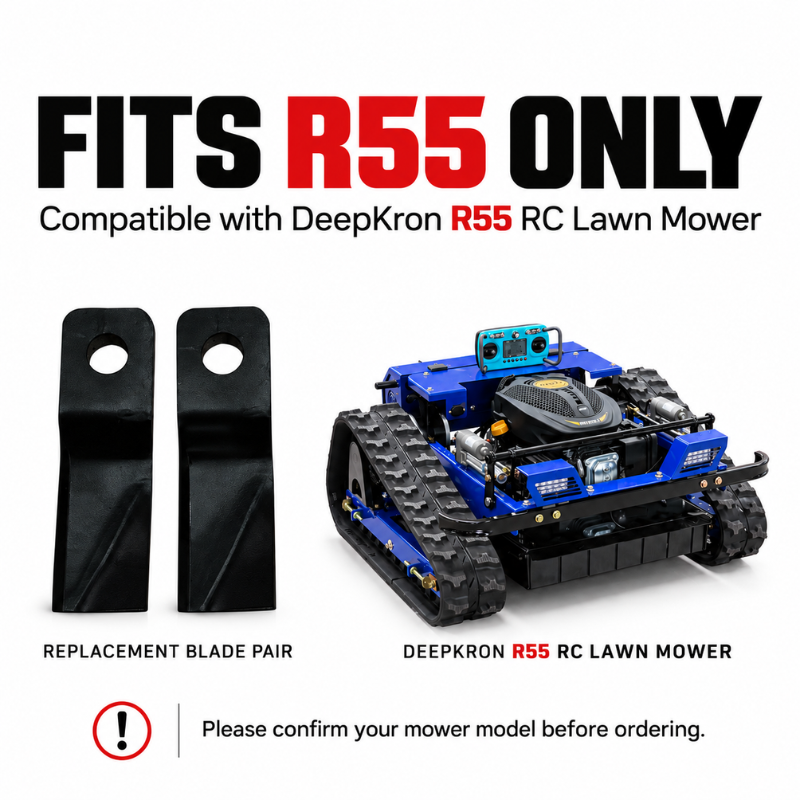 DeepKron High Lift Mowing Blade 2pcs for R55 RC Lawn Mower