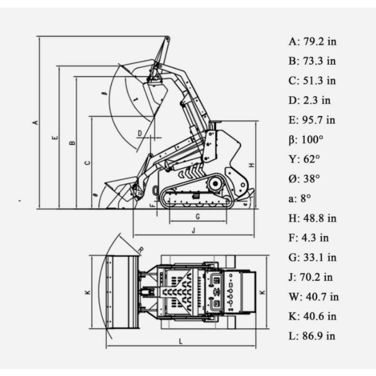 DK480 Hydraulic Mini Skid Steer Loader