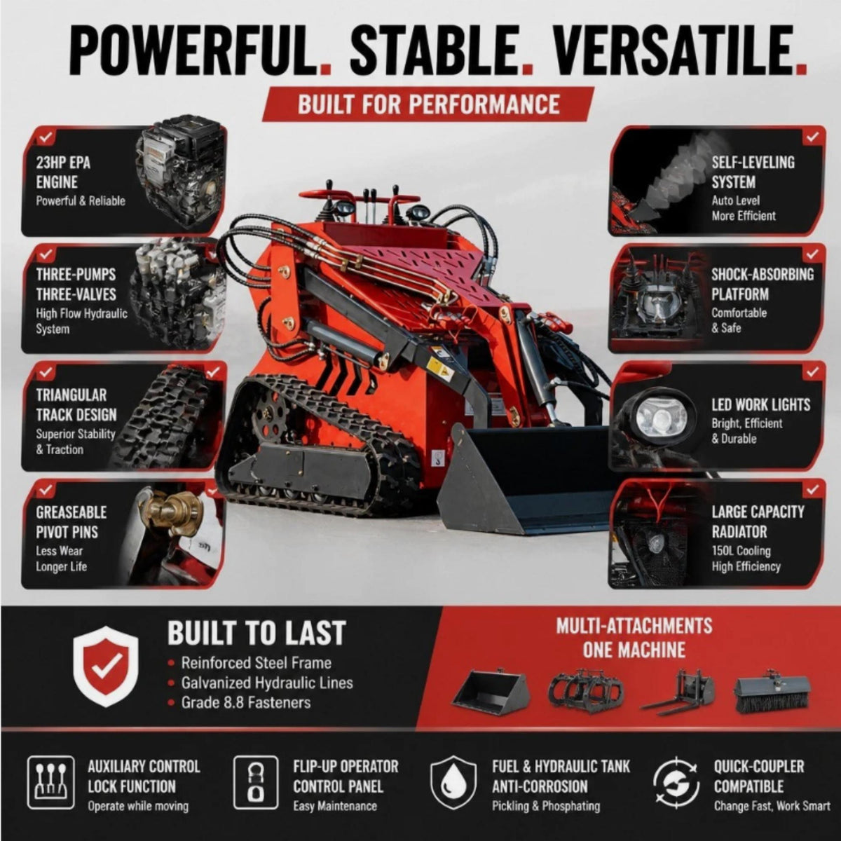 DK480 Hydraulic Mini Skid Steer Loader