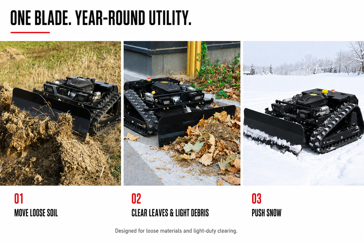 Multi-purpose Snow Blade Attachment for R55 Tracked Mower